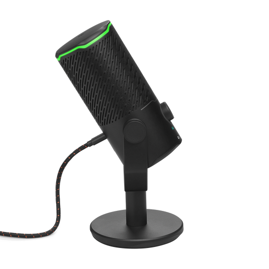 JBL Quantum Stream Studio - Chrome - Quad pattern premium USB microphone for streaming, recording and gaming - Right